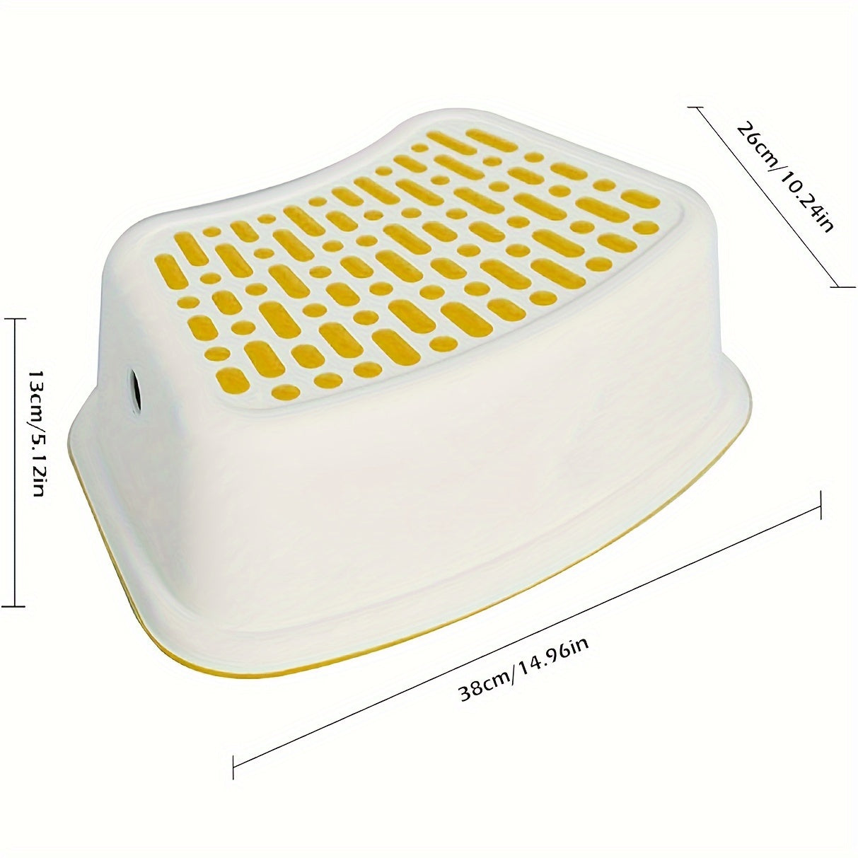 Set of 2 Step Stools, Lightweight Anti-Slip Plastic Toilet Stool for Potty Training, Yellow - Luckyermore