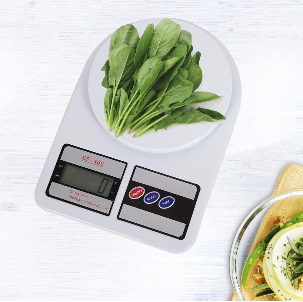 Luckyermore 7000g/1g Digital Food Kitchen Scale Pocket Scale with LCD Display for Baking and Cooking