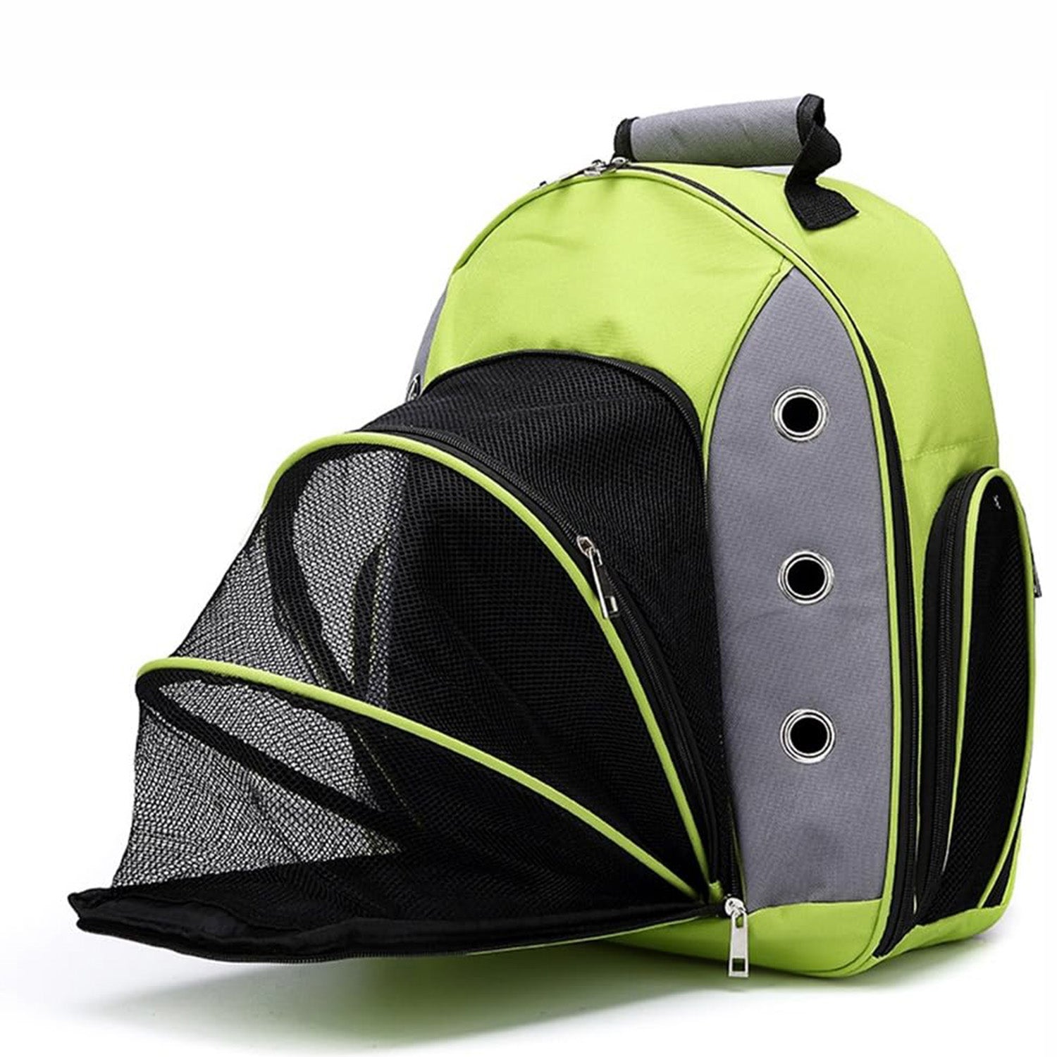 LUCKYERMORE Pet Carrier Backpack With Mesh Widow Dog Cat Small Animals Travel Bag, Green
