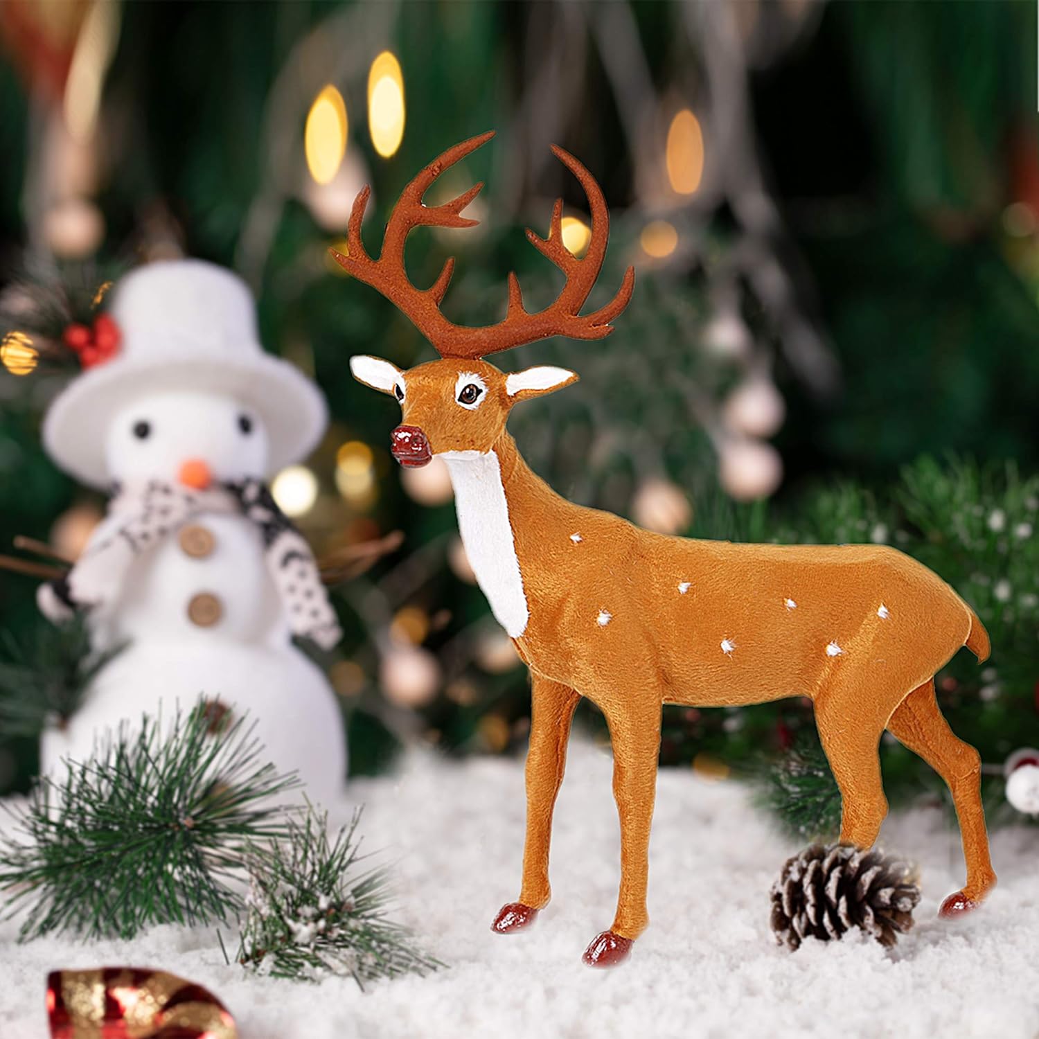 20.1" Craft Christmas Decoration Ornaments Simulation Christmas Reindeer for Home Festival Gift