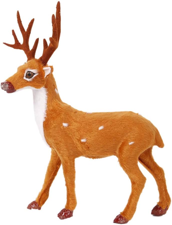 11.8" Craft Christmas Decoration Ornaments Simulation Christmas Reindeer for Home Festival Gift