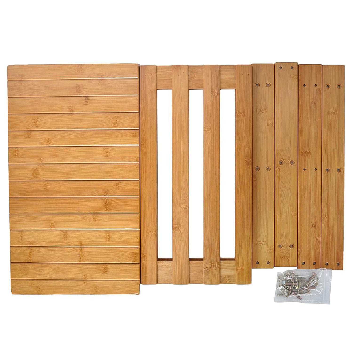 2-Tire Small Shoe Rack Bench Seat 19" Entryway Storage Shelf Bamboo Shoe Rack - Luckyermore