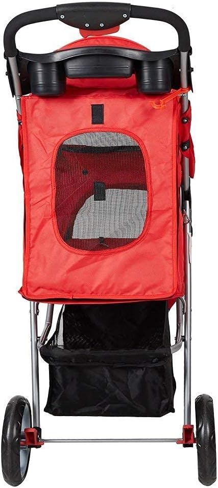 LUCKYERMORE Dog Pet Jogger Stroller Folding Travel Carrier Cart for Small Cat Puppy, 3 Wheels