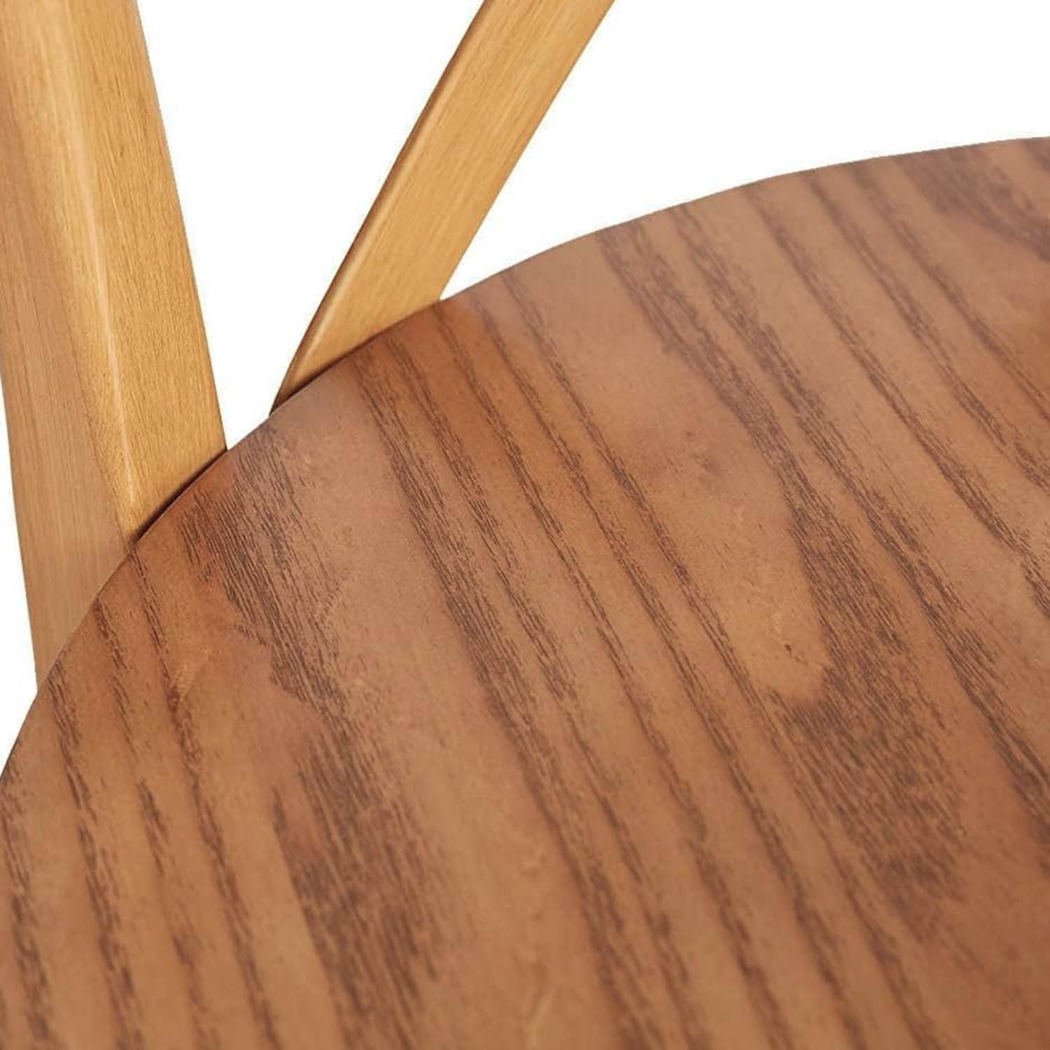 Set of 2 Dining Side Chairs Solid Wood Chair Heavy Duty Metal Frame, X Back Yellow