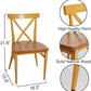 LUCKYERMORE Set of 2 Dining Side Chairs Solid Wood Chair Heavy Duty Metal Frame, Yellow