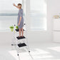 3 Step Ladder Sturdy Step Stool Portable 330lbs Capacity Light Weight for Home Kitchen Office