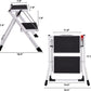LUCKYERMORE 2 Step Stool Small Foldable Step Ladders with Wide Pedals, 17" 