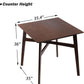 36" Square High Top Bar Table for 2-4 Dining Kitchen Table with Solid Wood Leg