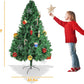 5ft Artificial Christmas Pine Tree Small Xmas Trees with 450 Branch Tips Holiday Decoration