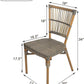 Set of 2 Patio Wicker Chairs Ultra-Light Outdoor Dining Chairs with PE Rattan and Aluminum Frame