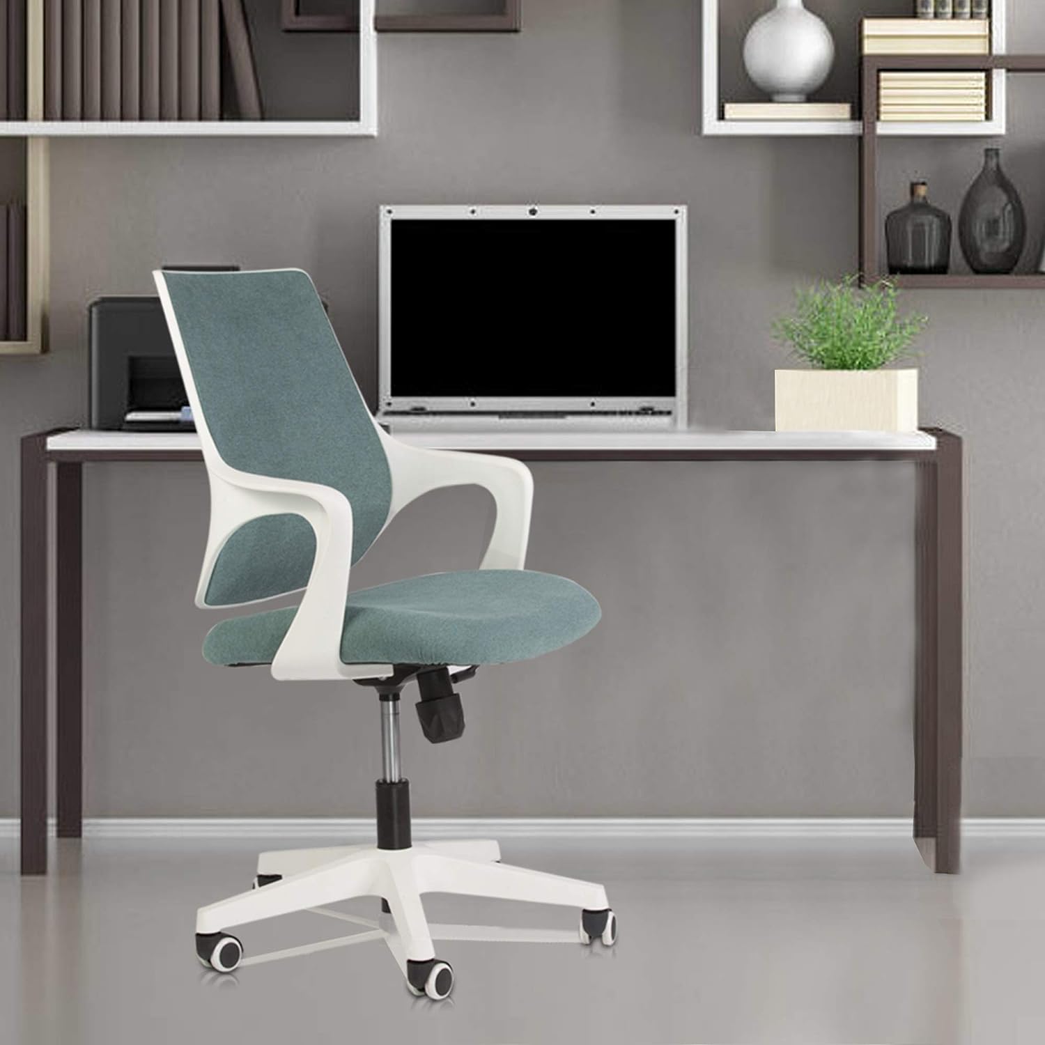 Height Adjustable Swivel Ergonomic Office Desk Chair with Cuddle Back and Padded Seat