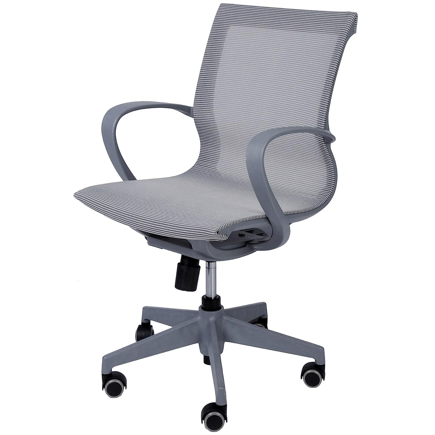LUCKYERMORE Home Office Chair Mesh Chair Breathable Back Seat Height Adjustable, Gray