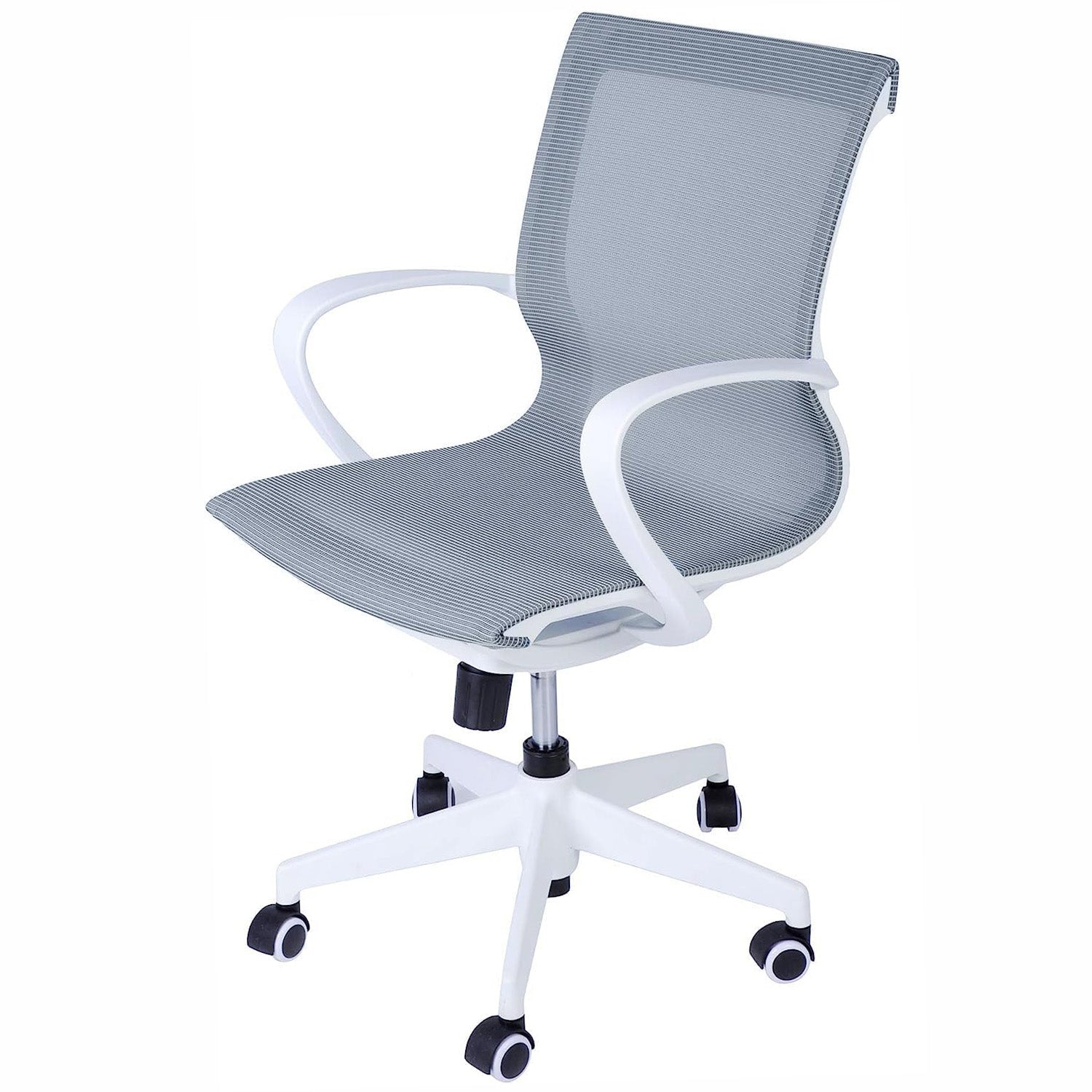 LUCKYERMORE Home Office Chair Mesh Chair Breathable Back Seat Height Adjustable, Blue White