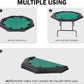 LUCKYERMORE 48" Octagon Folding Poker Table 8 Player Texas Blackjack Poker Mat, PVC Cup Holder