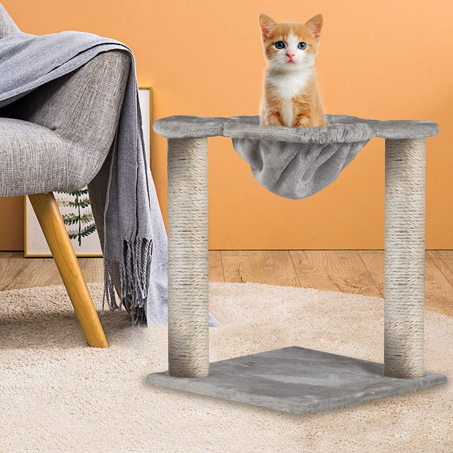 Condo Pet Furniture Multi-Level Kitten Activity Tower Play House with Sisal Scratching Posts Perch (Style 1) - Luckyermore