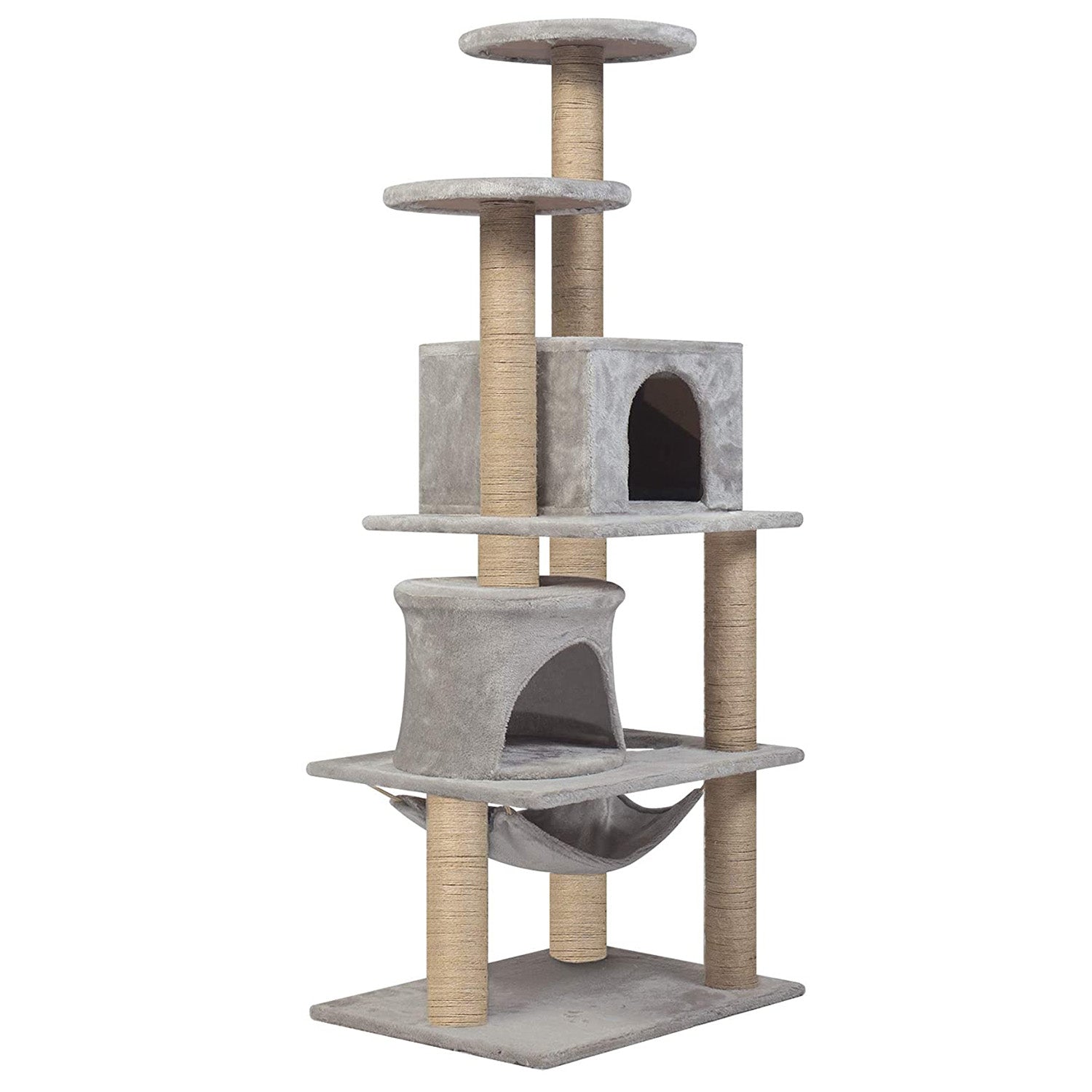 Condo Pet Furniture Multi-Level Kitten Activity Tower Play House with Sisal Scratching Posts Perch - Luckyermore
