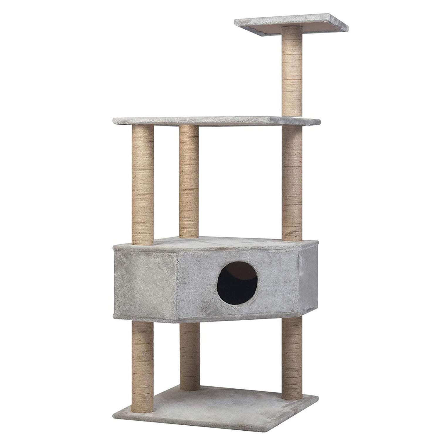 Condo Pet Furniture Multi-Level Kitten Activity Tower Play House with Sisal Scratching Posts Perch (Style 8) - Luckyermore