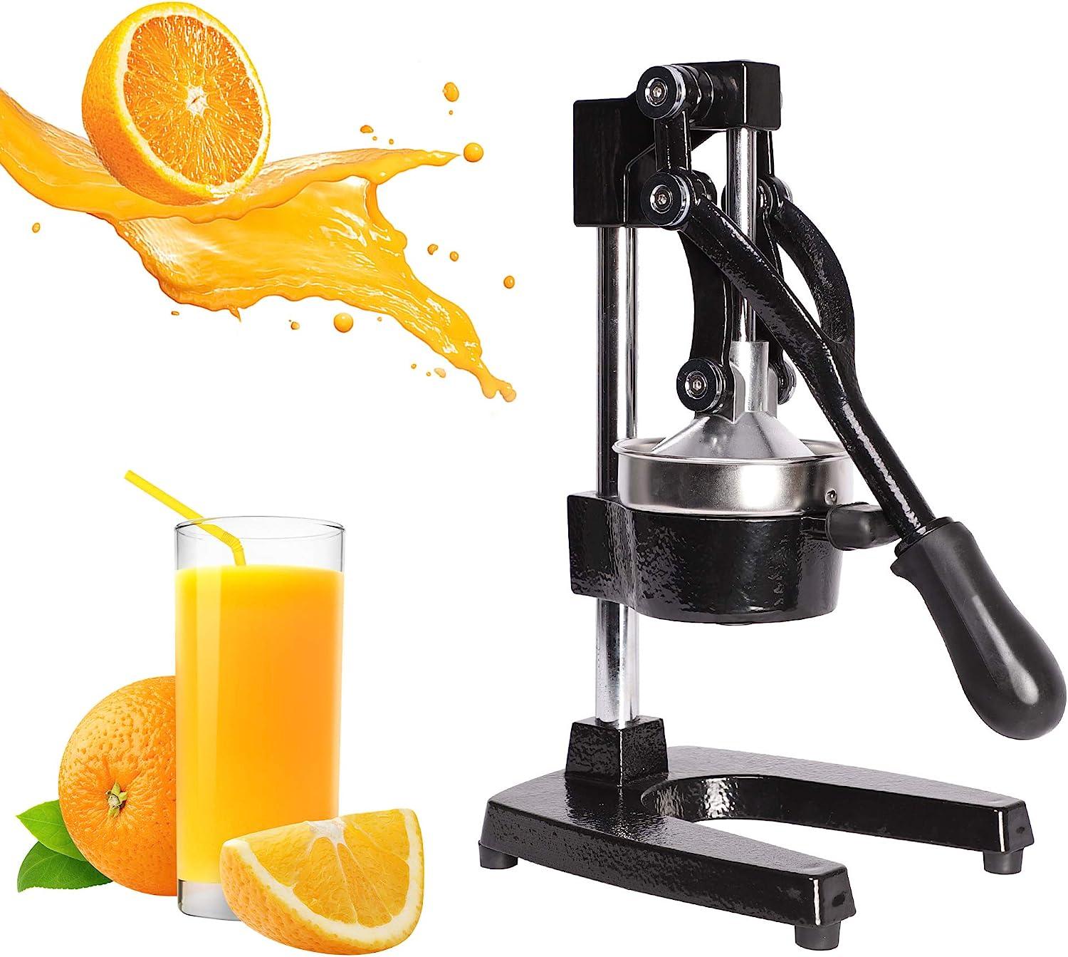 Manual Citrus Juicers, Professional Hand Press Orange Lemon Citrus Squeezer, Black - Luckyermore