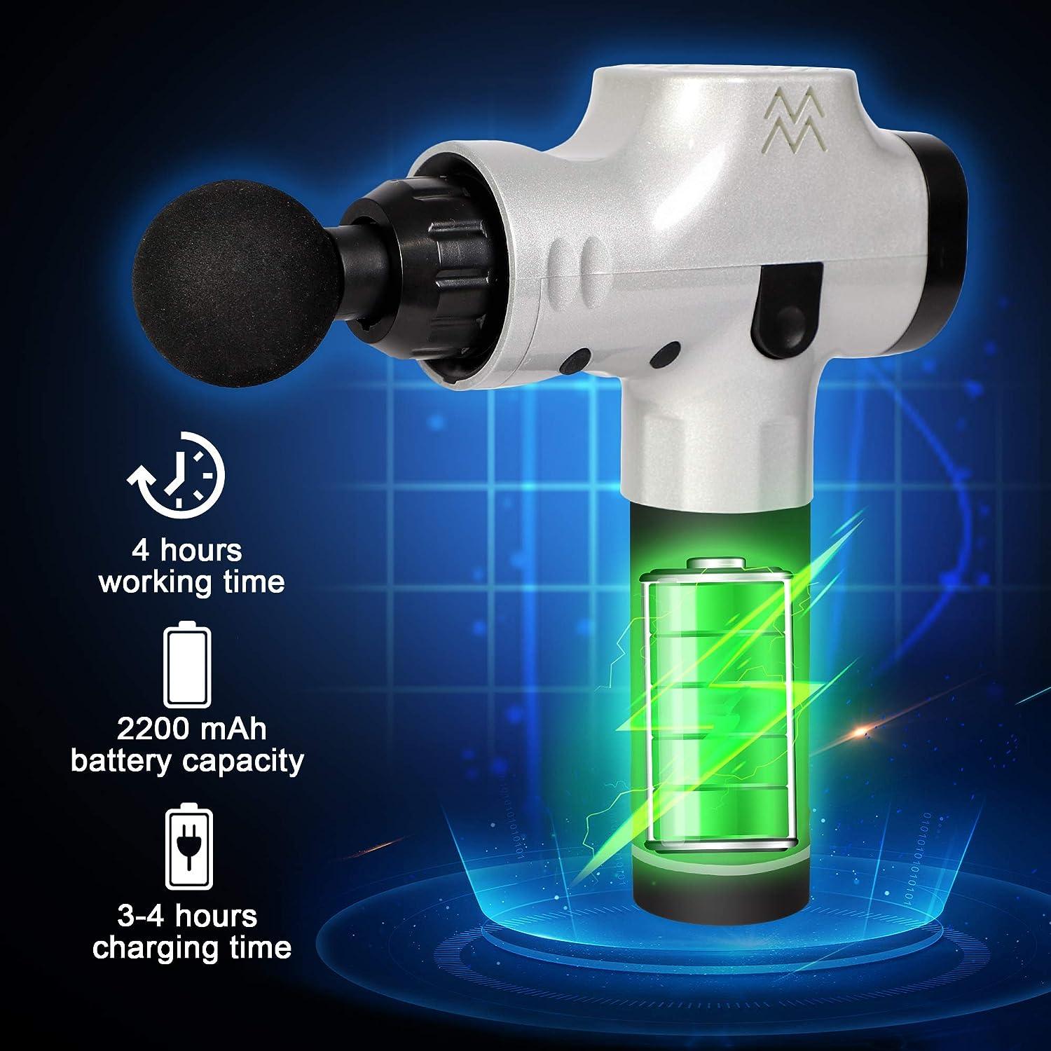 LUCKYERMORE 20 Speeds Massage Gun Deep Tissue Percussion Muscle Massager Handheld Body Massager