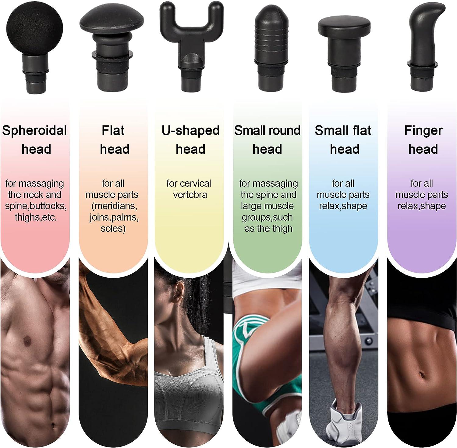 LUCKYERMORE 20 Speeds Massage Gun Deep Tissue Percussion Muscle Massager Handheld Body Massager