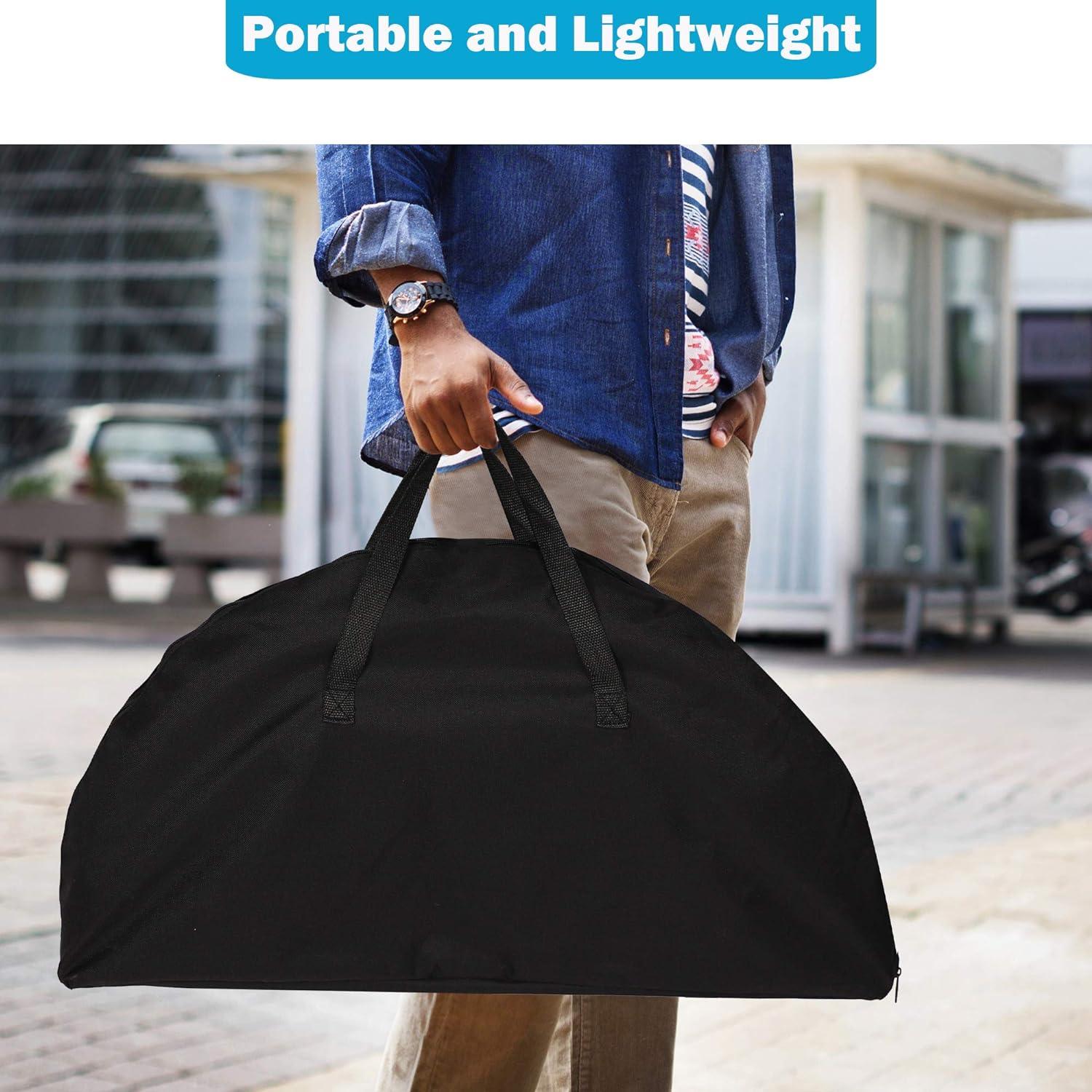 Round Outdoor Table Portable Small Folding Camping Table with Cup Holder and Carry Bag - Luckyermore