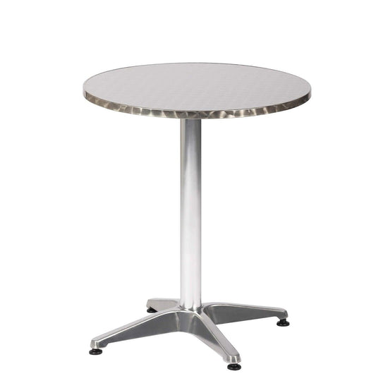 23.5" Round Outdoor Patio Aluminum Table Bistro End Table Backyard Side Table