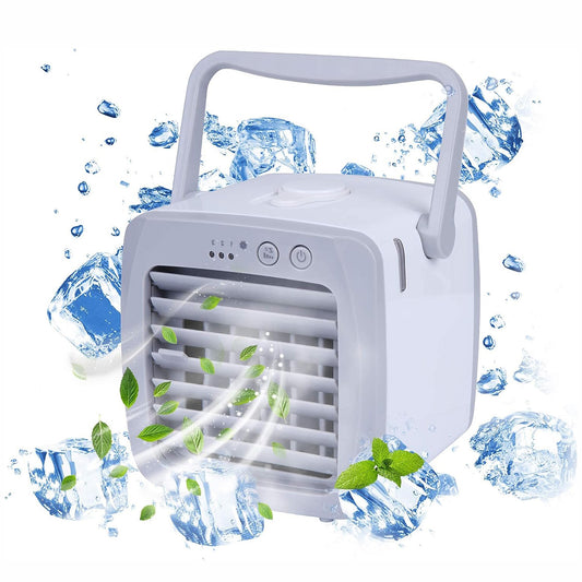 Portable Mini Air Conditioner Fan with Handle Mini Evaporative Air Cooler Cooling Fan