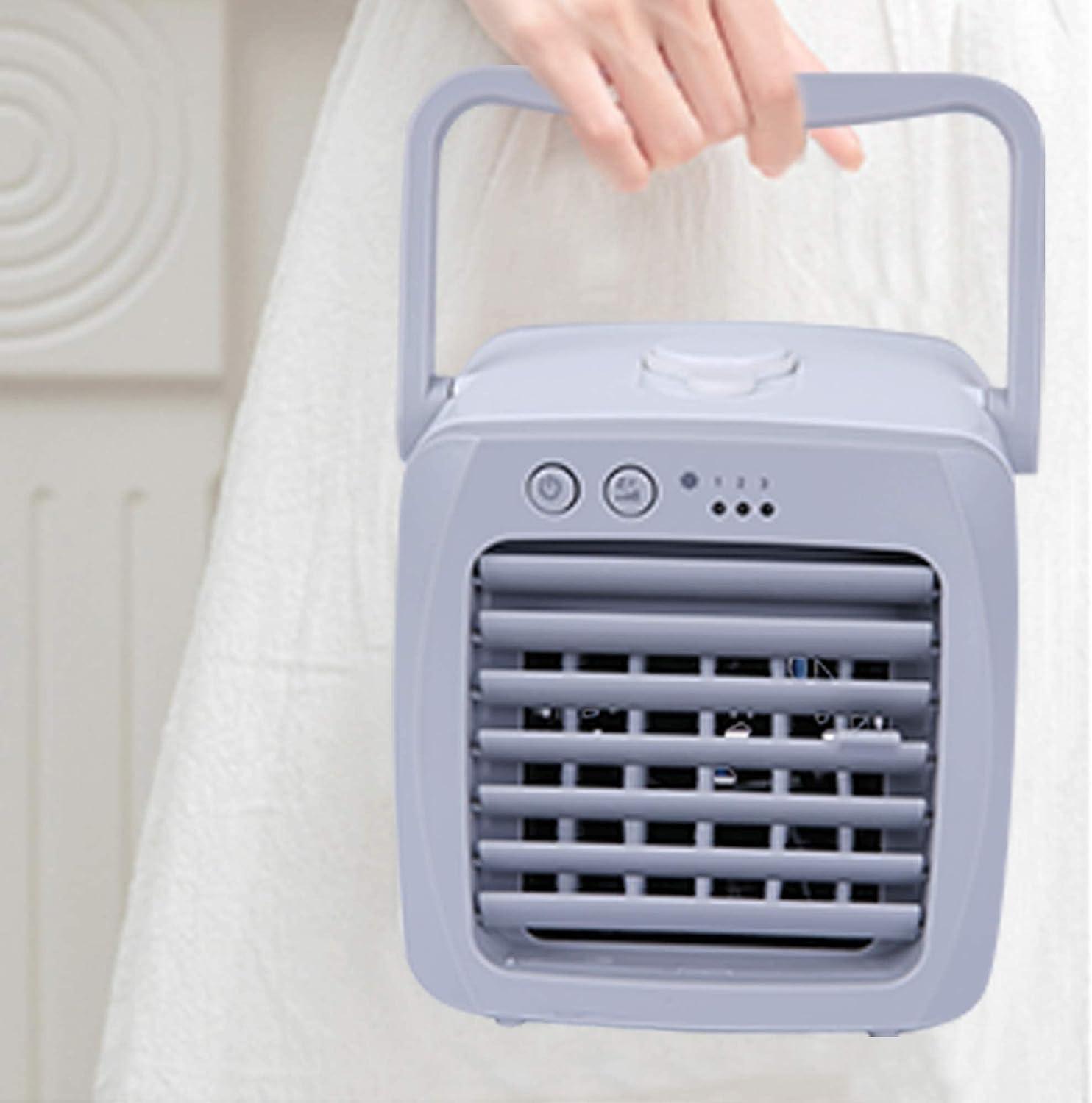 Portable Mini Air Conditioner Fan with Handle Mini Evaporative Air Cooler Cooling Fan - Luckyermore