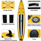 LUCKYERMORE 12.6'x28''x6'' Inflatable Stand Up Paddle Board with SUP Accessories & Carry Bag, Yellow