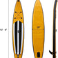LUCKYERMORE 12.6'x28''x6'' Inflatable Stand Up Paddle Board with SUP Accessories & Carry Bag, Yellow