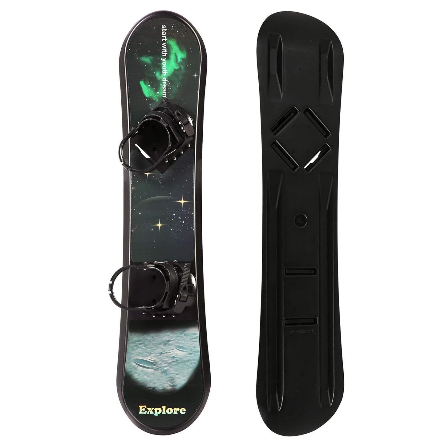 Snowboard for Kids Beginners Age 5-15 with Adjustable Step-in Bindings Winter Sport Ski Snow Board