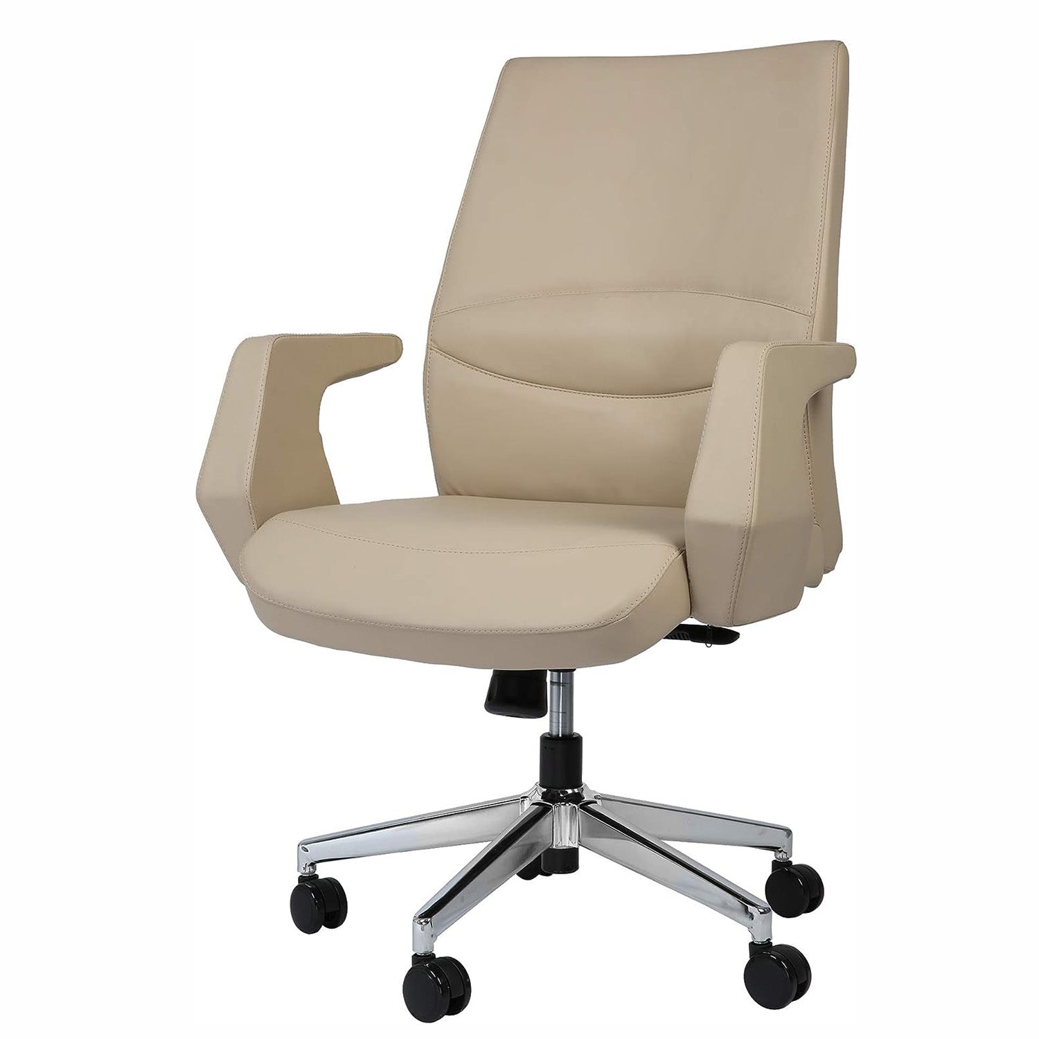 Executive Office Chair Ergonomic Leather Chair with Padded Armrests Lumbar Support