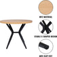 LUCKYERMORE 36" Round Dining Table for 2-4 Modern Kitchen Table with Metal Leg