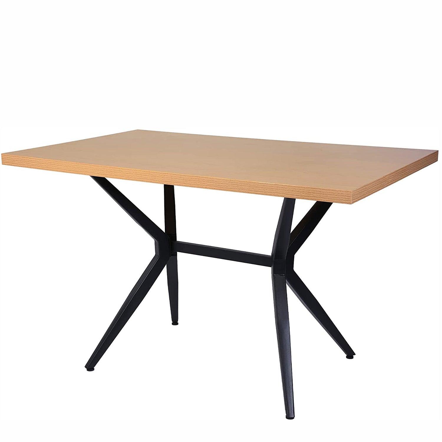 LUCKYERMORE 48" x 30" Modern Wooden Dining Table for 4-6 Kitchen Table with Metal Legs