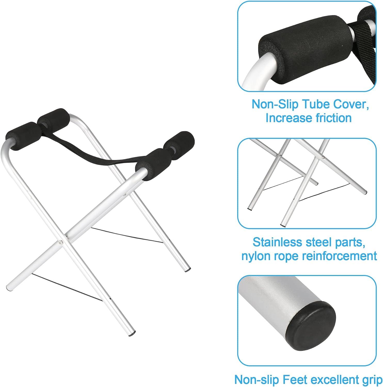 Set of 2 Universal Kayak Storage Racks Collapsible Kayak Stand for Canoe Boat SUP - Luckyermore