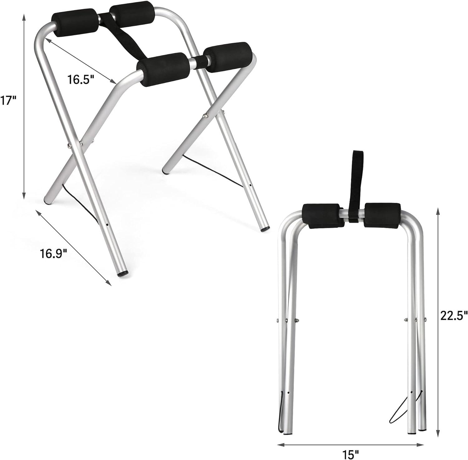 Set of 2 Universal Kayak Storage Racks Collapsible Kayak Stand for Canoe Boat SUP - Luckyermore