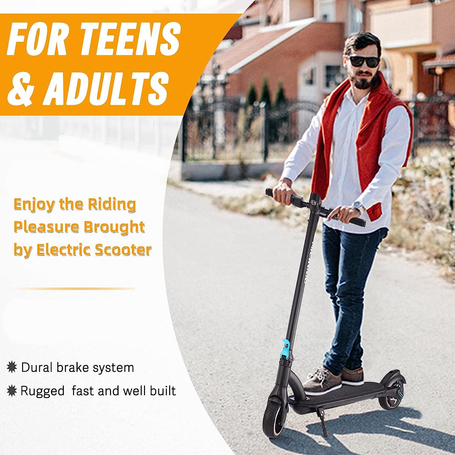 Luckyermore Two Speed Mode Commuting Electric Kick Scooter with LED Display, Black
