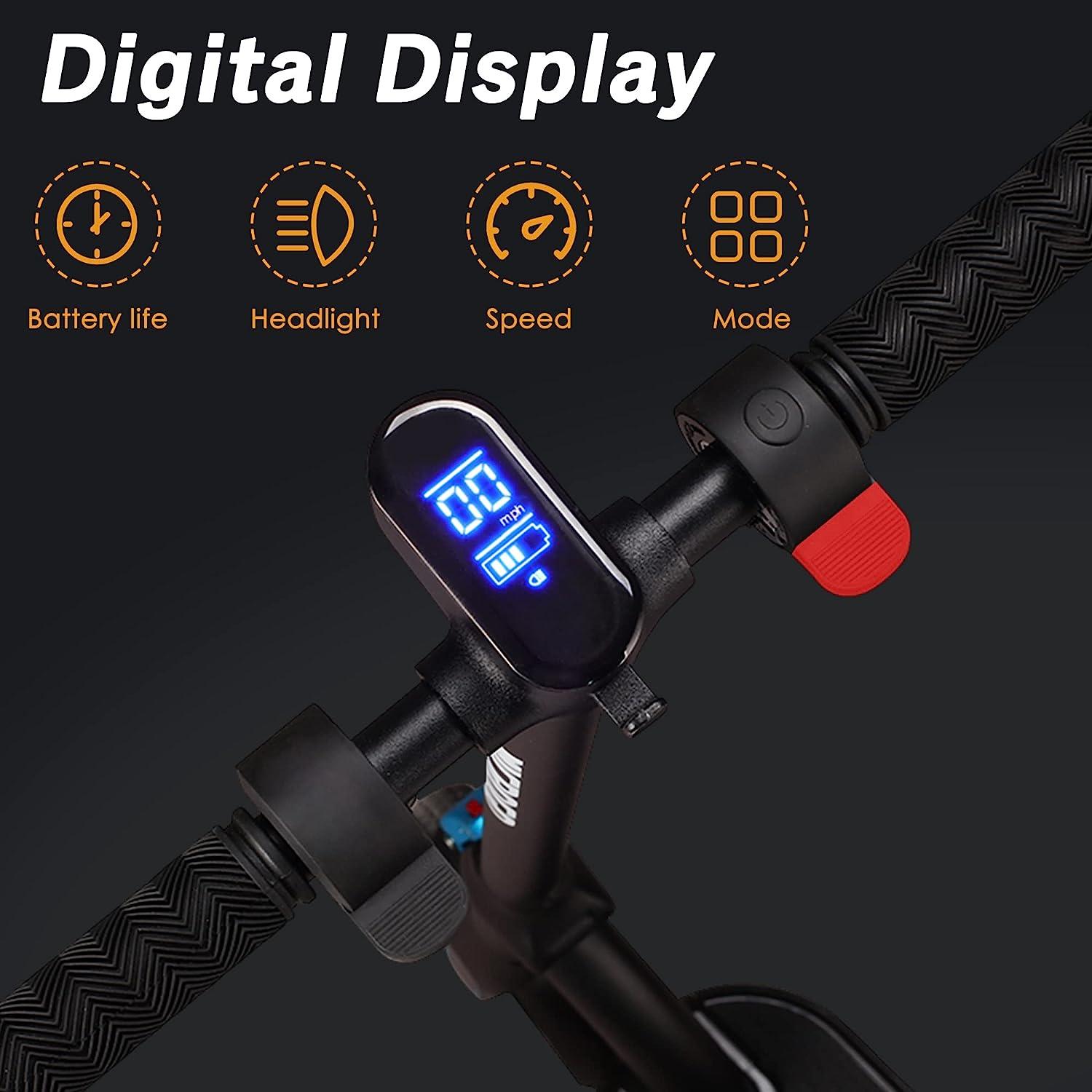 Luckyermore Two Speed Mode Commuting Electric Kick Scooter with LED Display, Black