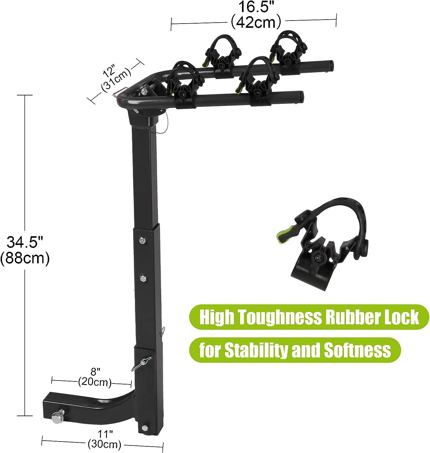 LUCKYERMORE Hitch Bike Rack for 2 Bikes Foldable Bicycle Carrier for Car SUV with 2" Hitch Receiver