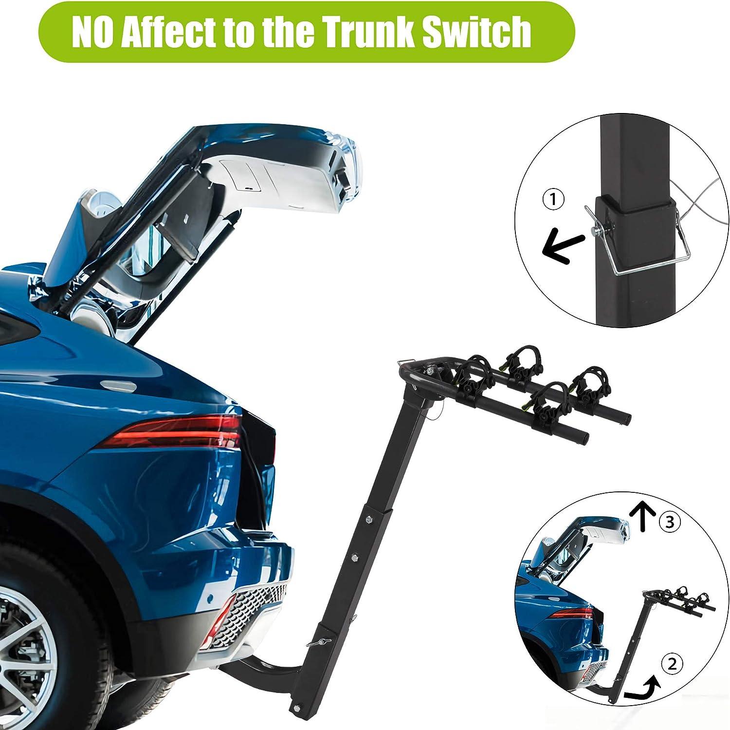 LUCKYERMORE Hitch Bike Rack for 2 Bikes Foldable Bicycle Carrier for Car SUV with 2" Hitch Receiver