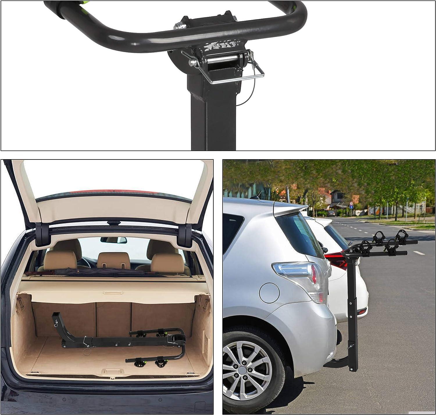 LUCKYERMORE Hitch Bike Rack for 2 Bikes Foldable Bicycle Carrier for Car SUV with 2" Hitch Receiver