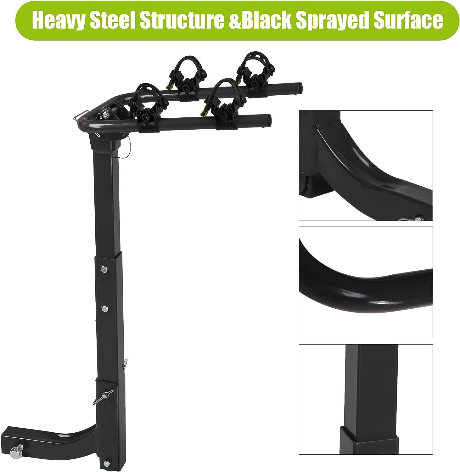 LUCKYERMORE Hitch Bike Rack for 2 Bikes Foldable Bicycle Carrier for Car SUV with 2" Hitch Receiver