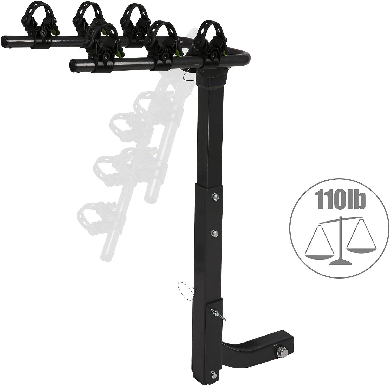 LUCKYERMORE Hitch Bike Rack for 3 Bikes Foldable Bicycle Carrier for Car with 2" Hitch Receiver