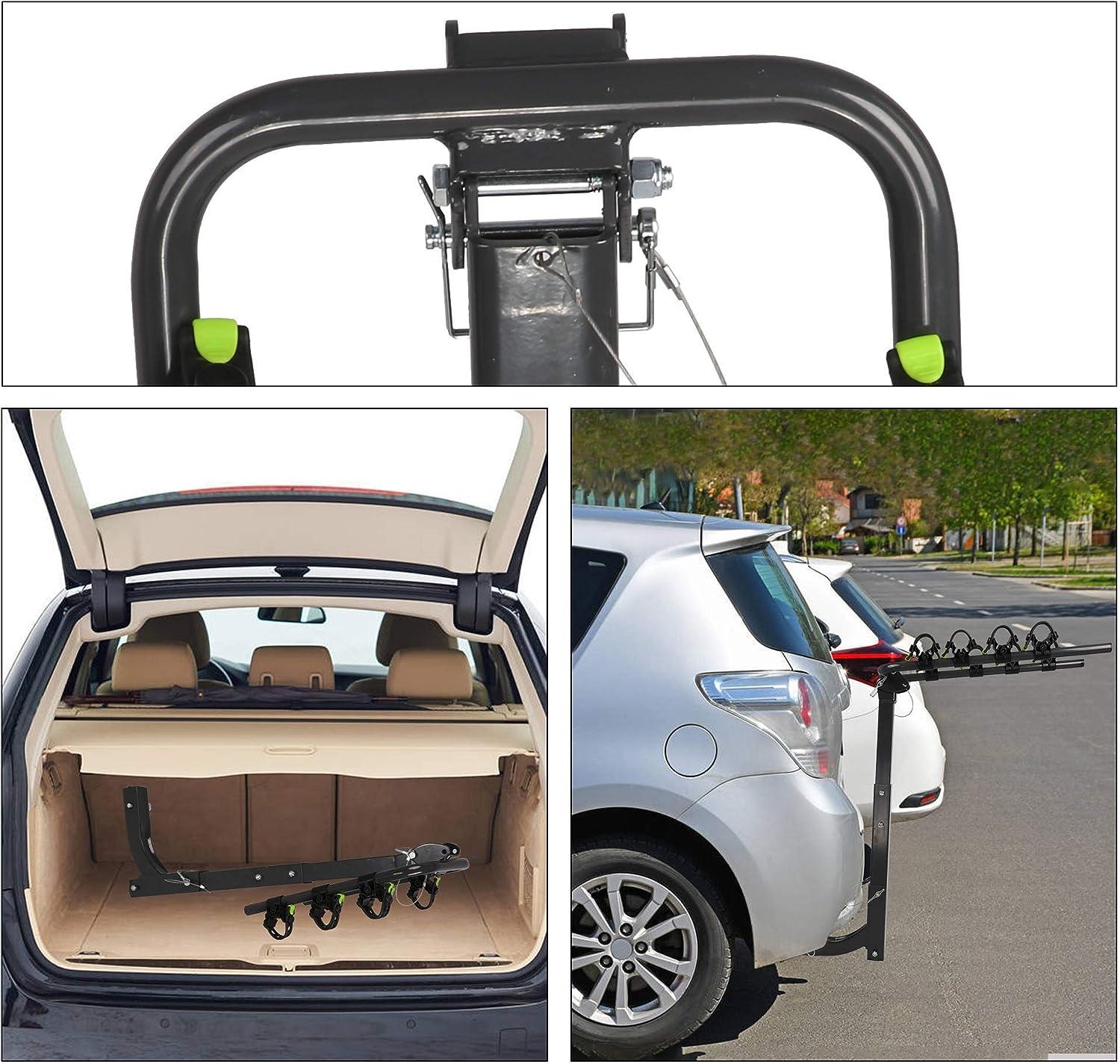 LUCKYERMORE Hitch Bike Rack for 4 Bikes Foldable Bicycle Carrier for Car with 2" Hitch Receiver