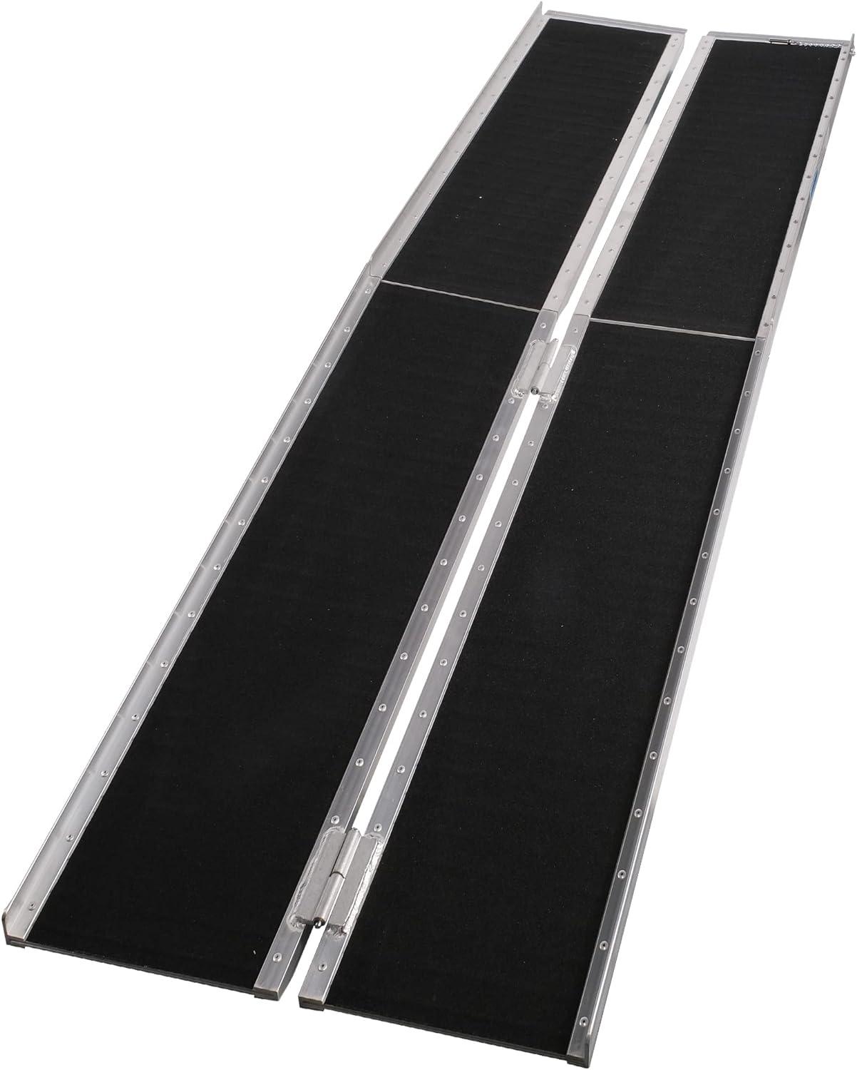 10ft Portable Ramp for Wheelchair Scooter Folding Aluminum Alloy Ramp with Handle - Luckyermore