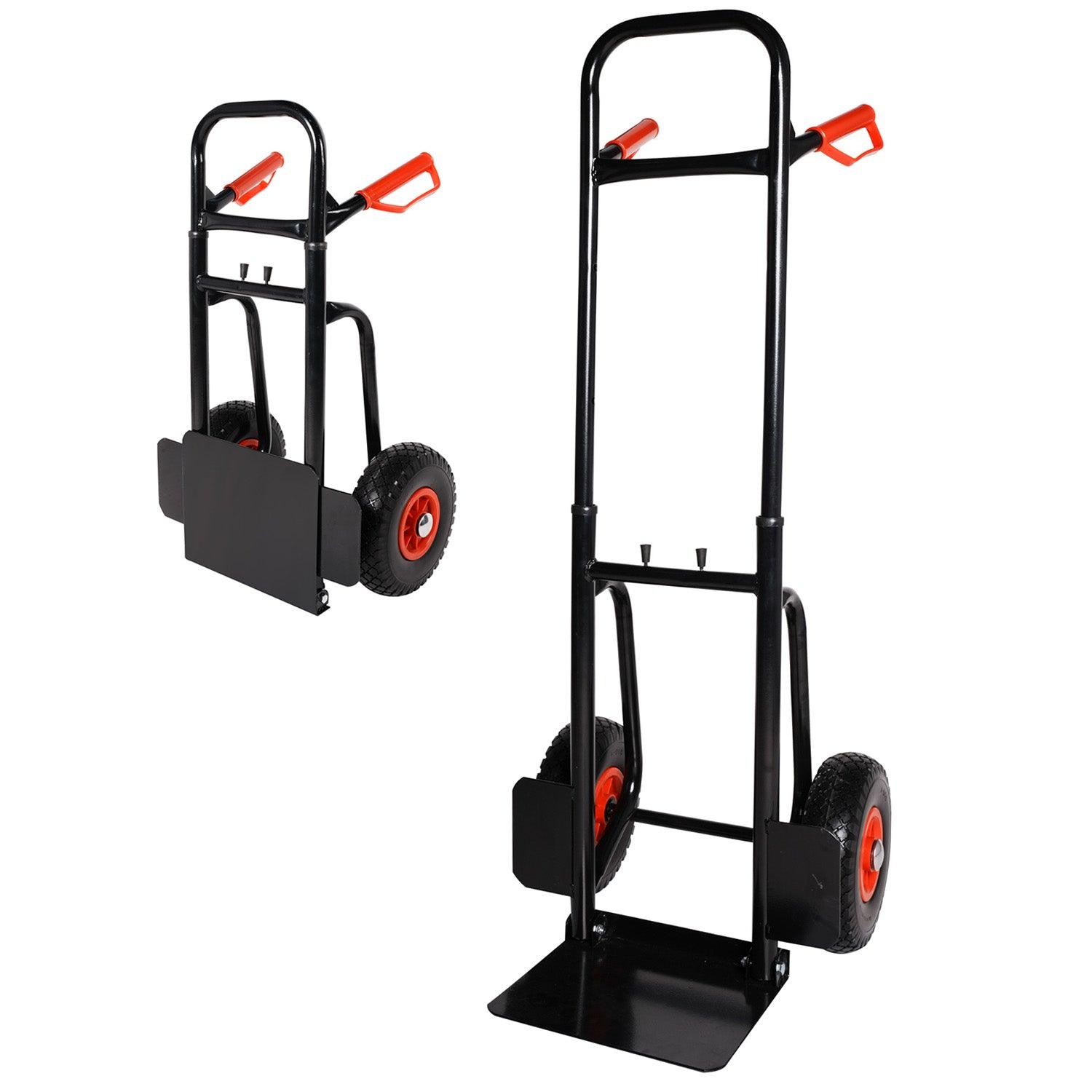 LUCKYERMORE Hand Truck with Telescope Handle Dolly Cart Trolley Cart for Moving, 440lbs Capacity