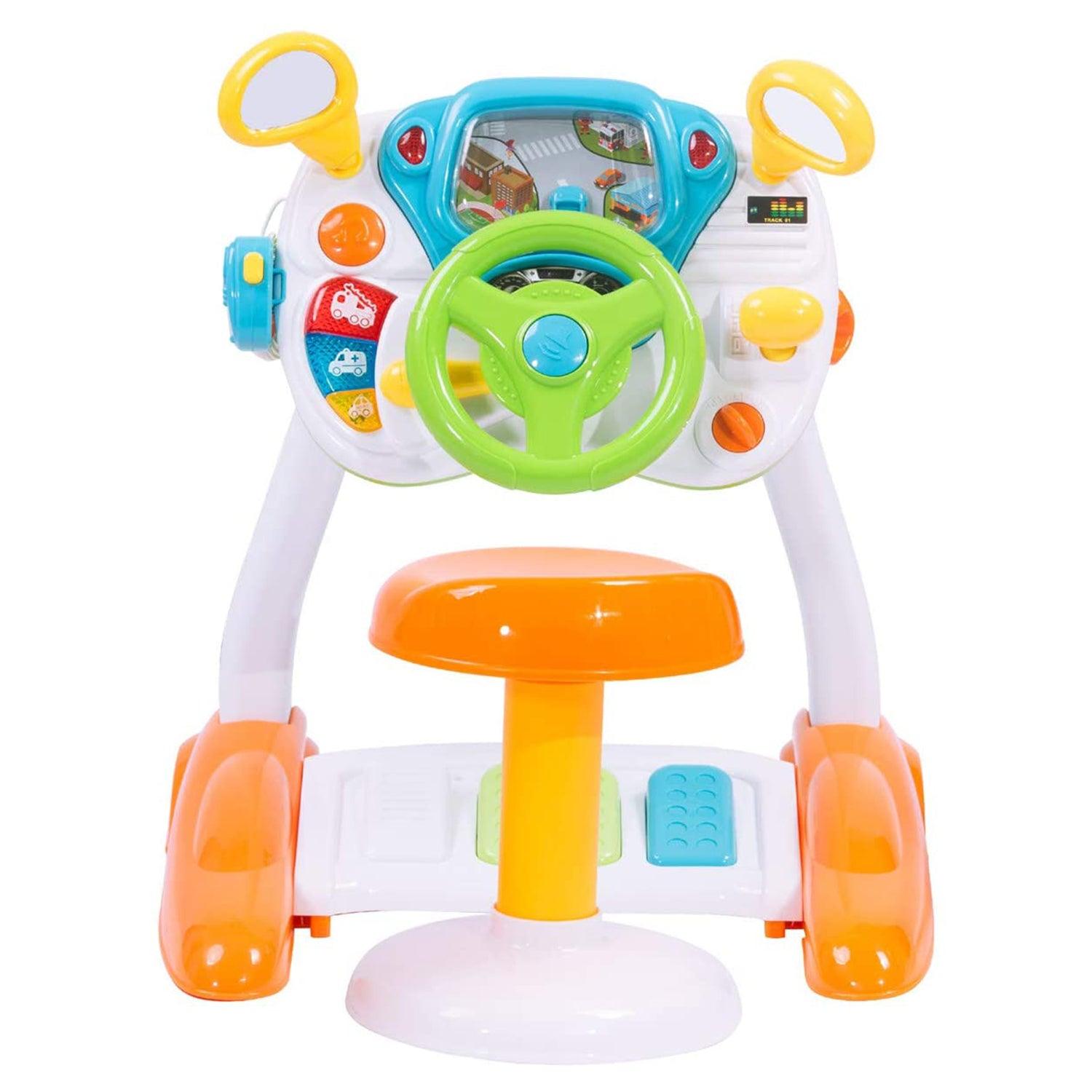 Kids Pretend Ride on Toy Steering Wheel Driving Car Simulate Toys for Toddlers - Luckyermore