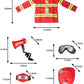 Kids Fireman Costume Toy for Kids,Boys,Girls,Toddlers, and Children with Complete Firefighter Accessories