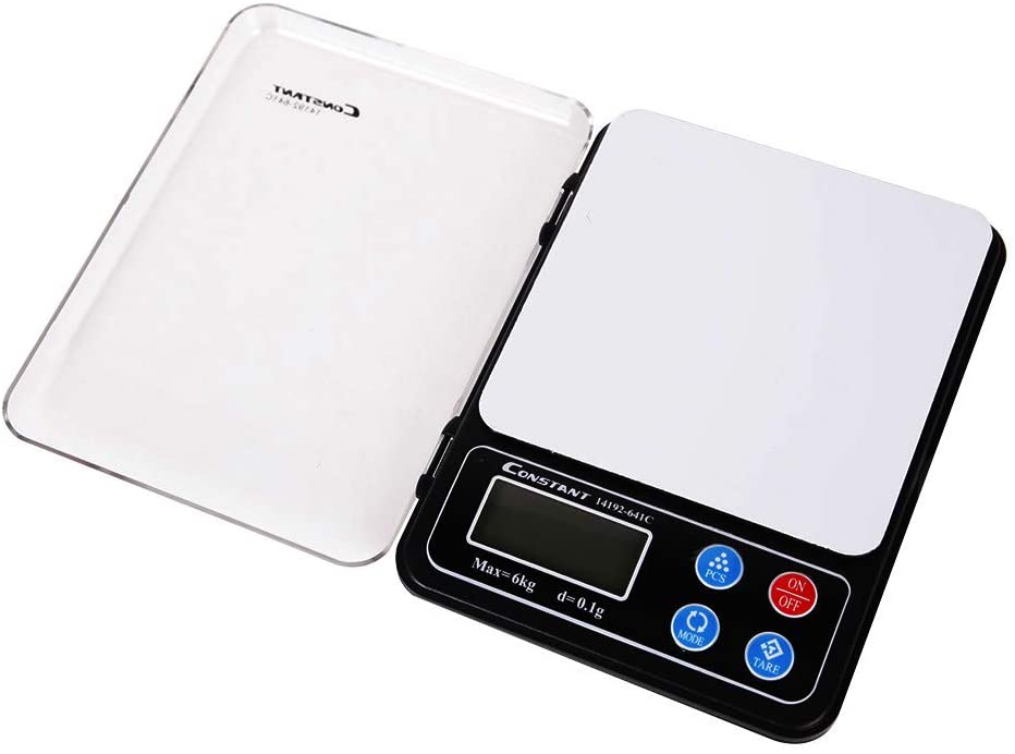 Digital Food Scale Kitchen Small Baking Scale Weigh in Gram, OZ, LB, KG, CT High Precision Stainless Steel Finish Backlight Display,Black - Luckyermore