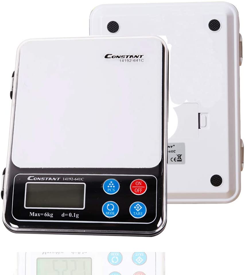 Digital Food Scale Kitchen Small Baking Scale Weigh in Gram, OZ, LB, KG, CT High Precision Stainless Steel Finish Backlight Display,Black - Luckyermore